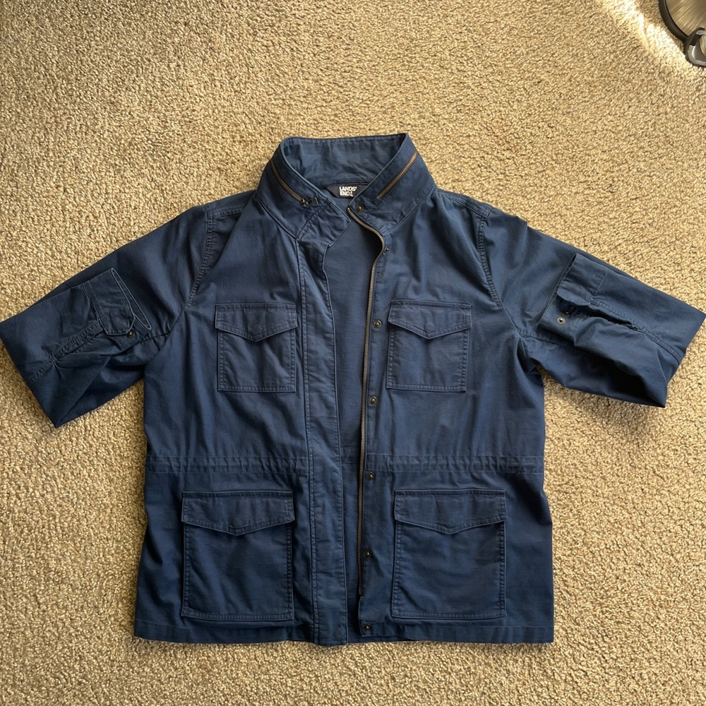 Lands' End Dark Blue Military Field Jacket